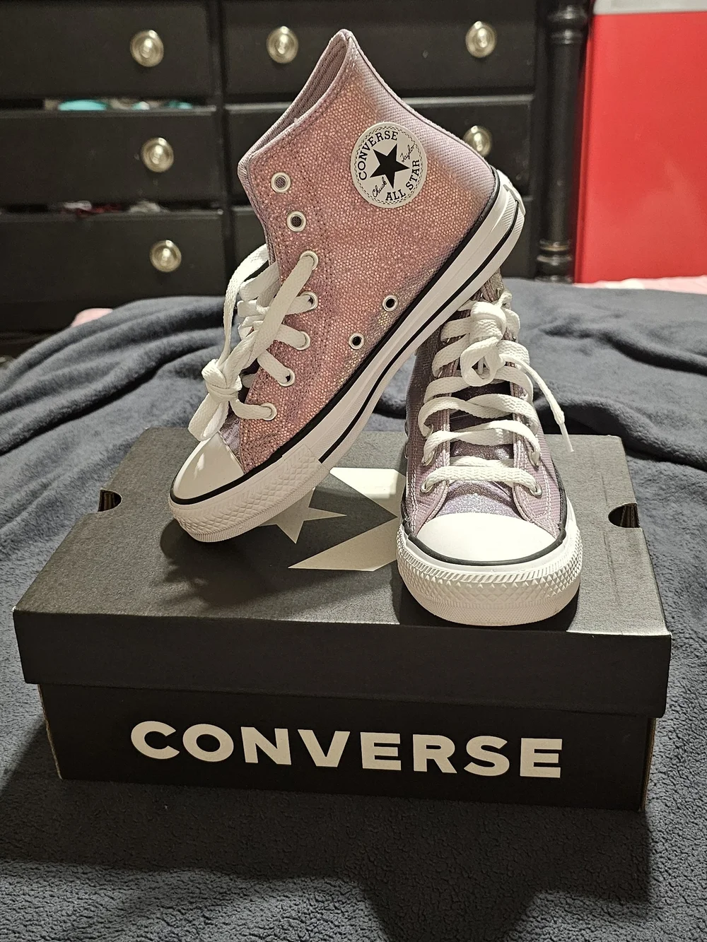 Converse Chuck Taylor All Star High Top Sneakers - Sparkle Pink